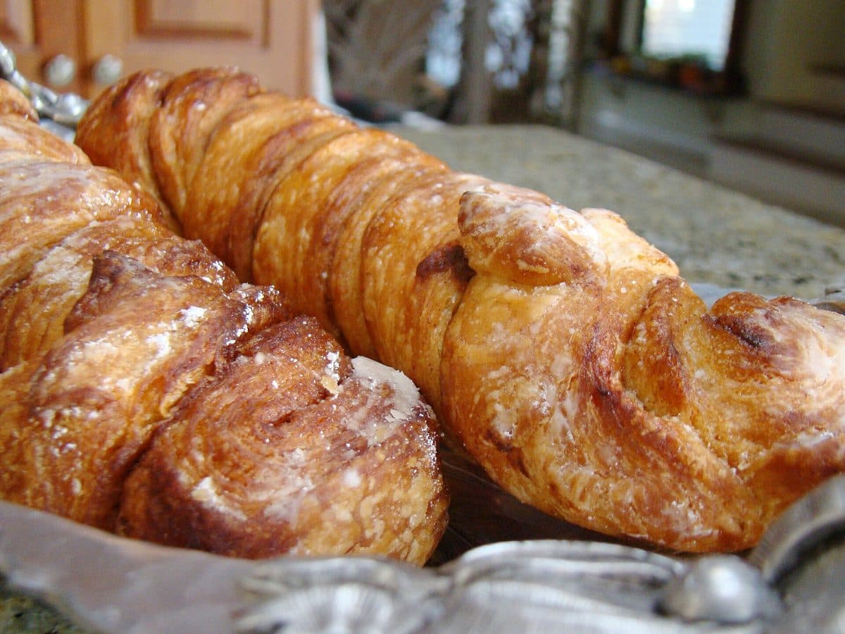 Cinnamon Sticks — Baked dough, cinnamon sugar, icing dip