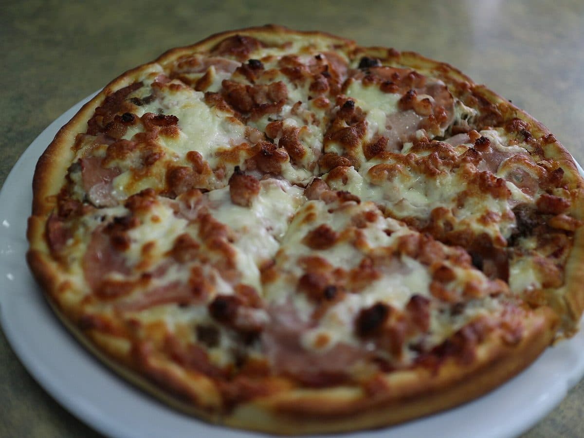 Meat Feast — Pepperoni, beef, ham, chicken, mozzarella