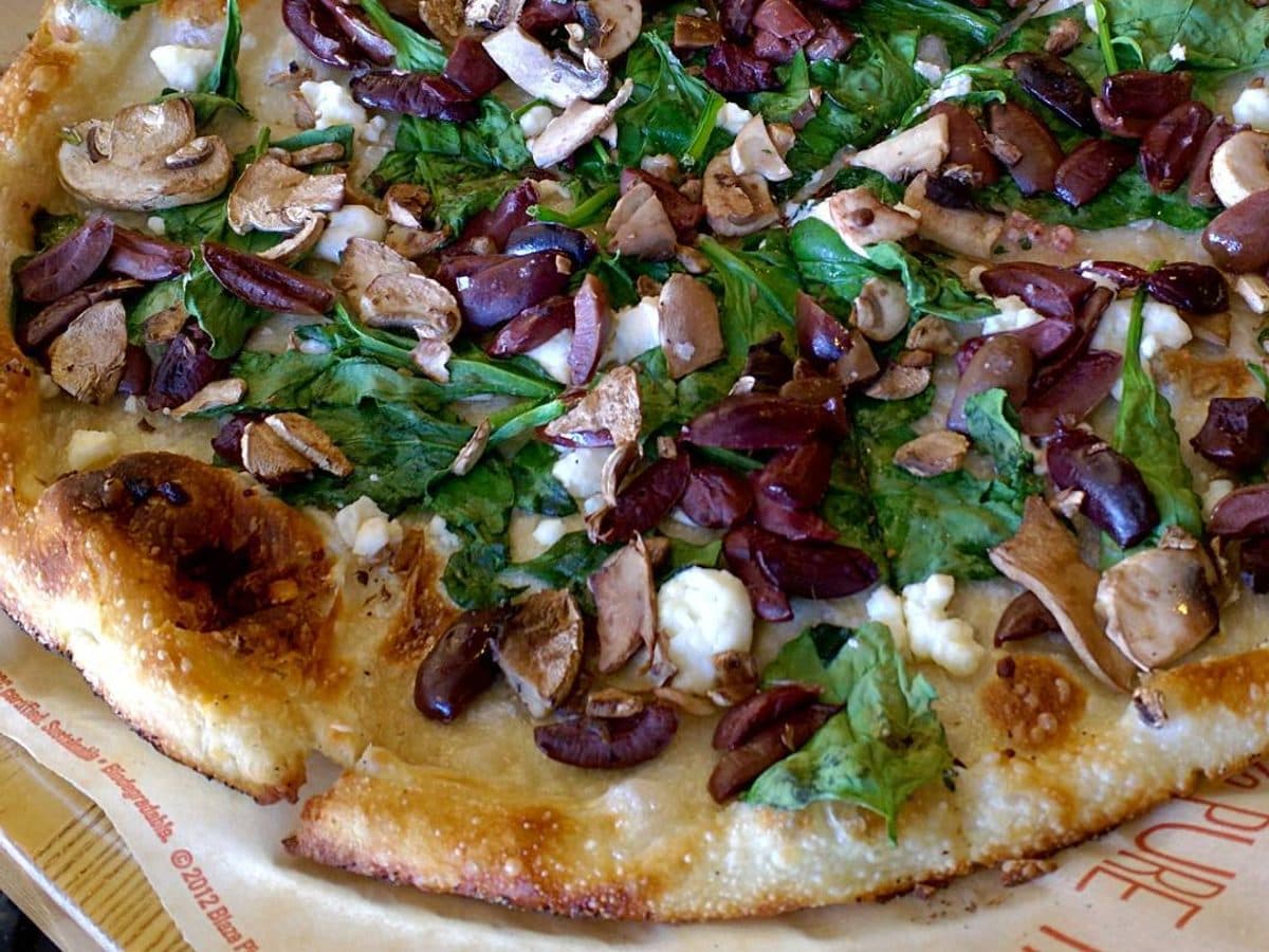 Spinach & Feta — Spinach, feta, sundried tomato, mozzarella
